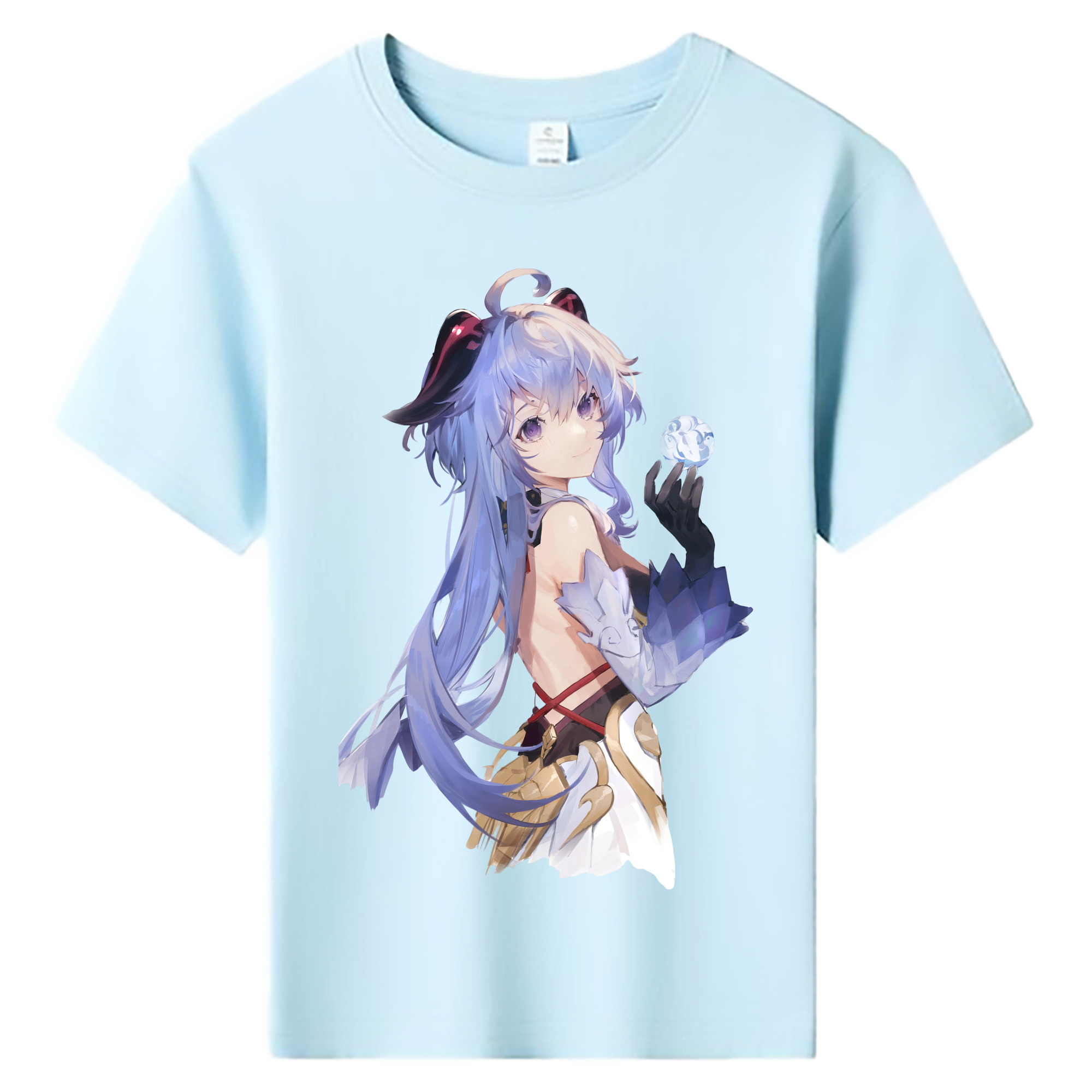 げんし神 甘雨 かんう genshin Ganyu 綿100％キッズTシャツ（フロントプリント）